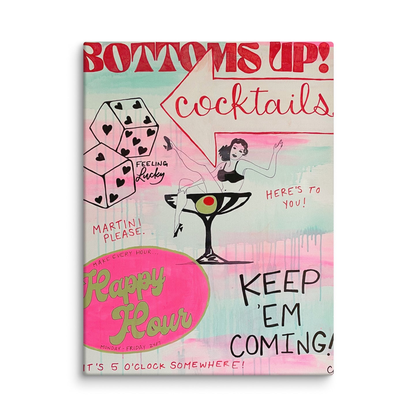 Bottoms Up Canvas